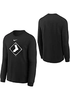 Nike Chicago White Sox Youth Black Alt Logo Long Sleeve T-Shirt