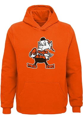 Brownie  Outer Stuff Cleveland Browns Youth Orange Long Sleeve Hoodie