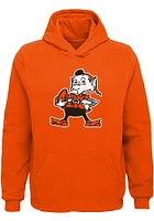 Brownie  Outer Stuff Cleveland Browns Youth Orange Long Sleeve Hoodie