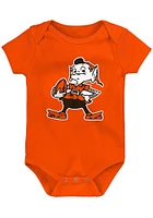 Outer Stuff Brownie Cleveland Browns Baby Orange Short Sleeve One Piece