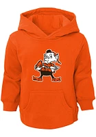 Brownie  Outer Stuff Cleveland Browns Toddler Orange Long Sleeve Hooded Sweatshirt