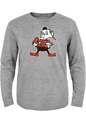 Brownie  Outer Stuff Cleveland Browns Toddler Grey Long Sleeve T-Shirt