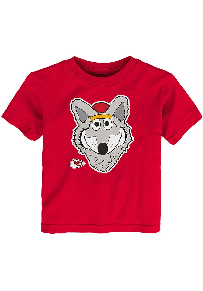 KC Wolf Outer Stuff Kansas City Chiefs Boys Red Headshot Short Sleeve T-Shirt