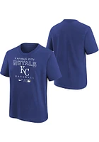 Nike Kansas City Royals Boys Blue AC Practice Short Sleeve T-Shirt