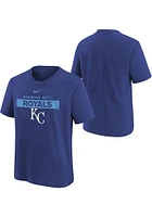 Nike Kansas City Royals Boys Blue Team Issue Short Sleeve T-Shirt