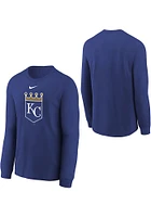 Nike Kansas City Royals Youth Blue Alt Logo Long Sleeve T-Shirt