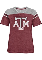 Texas A&M Aggies Girls Maroon Team Captain Short Sleeve Fashion T-Shirt