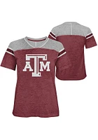 Texas A&M Aggies Girls Maroon Team Captain Short Sleeve Fashion T-Shirt