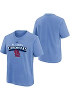Nike St Louis Cardinals Boys Light Blue Coop Rewind Short Sleeve T-Shirt