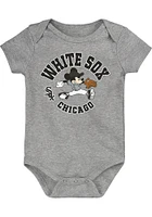 Chicago White Sox Baby Grey Defender Short Sleeve One Piece