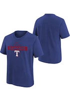 Nike Texas Rangers Youth Blue Team Issue Short Sleeve T-Shirt