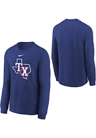 Nike Texas Rangers Youth Blue Alt Logo Long Sleeve T-Shirt