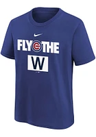 Nike Chicago Cubs Youth Blue Local Victory Short Sleeve T-Shirt