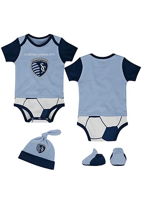 Sporting Kansas City Baby Light Blue Lil Kicker Set One Piece with Bib