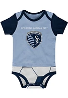 Sporting Kansas City Baby Light Blue Lil Kicker Set One Piece with Bib