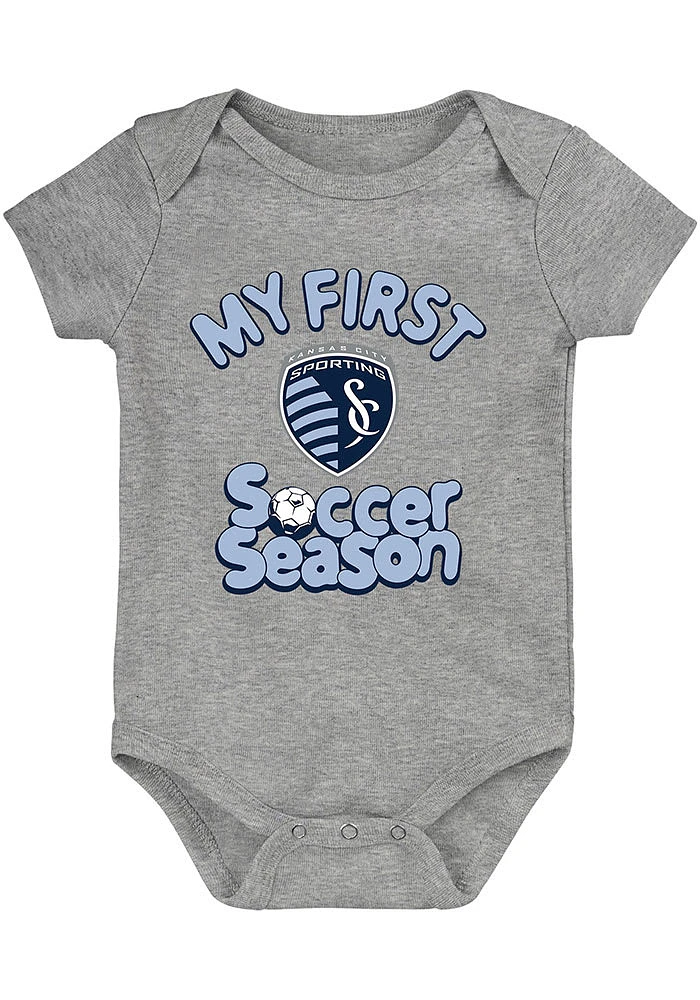 Sporting Kansas City Baby Grey First Season Short Sleeve One Piece