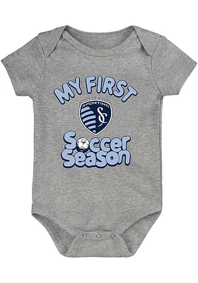 Sporting Kansas City Baby Grey First Season Short Sleeve One Piece