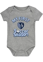 Sporting Kansas City Baby Grey First Season Short Sleeve One Piece