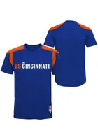 FC Cincinnati Youth Blue Wordmark Short Sleeve T-Shirt