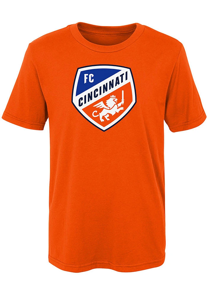 FC Cincinnati Boys Orange Primary Logo Short Sleeve T-Shirt