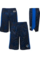 Dallas Mavericks Youth Navy Blue Scribble Dribble Shorts