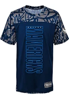 Dallas Mavericks Boys Black Court Mural Short Sleeve T-Shirt