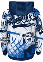 Dallas Mavericks Boys Navy Blue Spray Ball Long Sleeve Hooded Sweatshirt