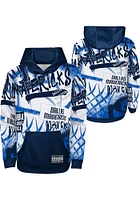 Dallas Mavericks Boys Navy Blue Spray Ball Long Sleeve Hooded Sweatshirt