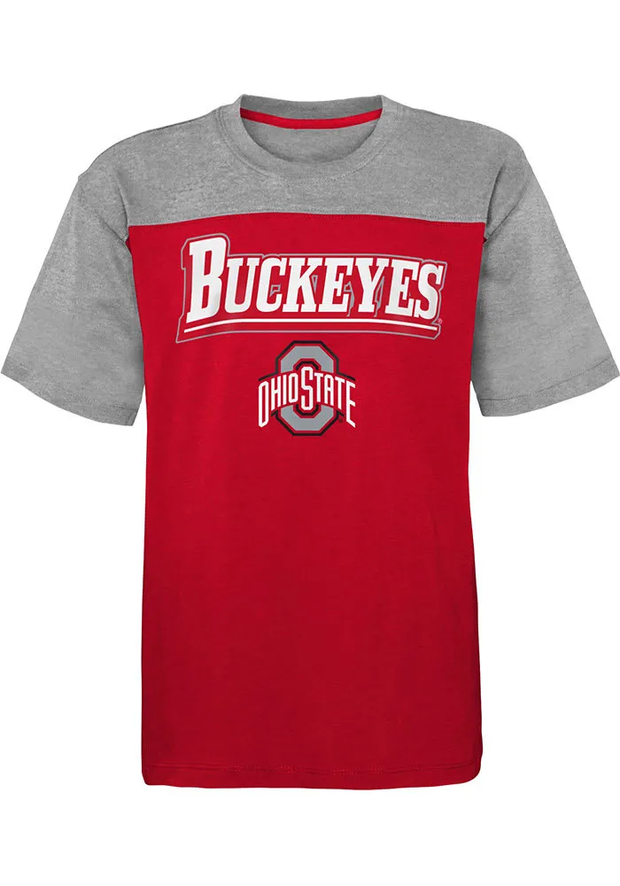 Ohio State Buckeyes Youth Red Fan Fave Short Sleeve Fashion T-Shirt