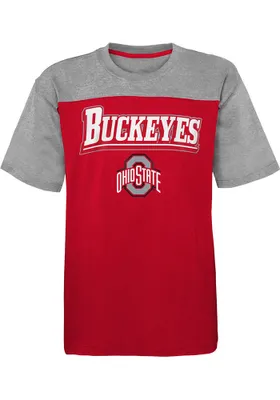 Ohio State Buckeyes Youth Red Fan Fave Short Sleeve Fashion T-Shirt