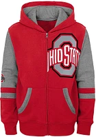 Ohio State Buckeyes Youth Red Stadium Design Long Sleeve Full Zip Jacket