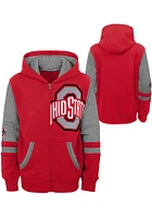 Ohio State Buckeyes Youth Red Stadium Design Long Sleeve Full Zip Jacket