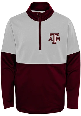Texas A&M Aggies Youth Maroon Quick Snap Long Sleeve Quarter Zip Shirt