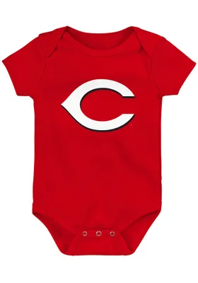 Cincinnati Reds Baby Red Primary Logo Short Sleeve One Piece