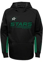 Dallas Stars Youth Black Authentic Pro Long Sleeve Hoodie