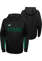 Dallas Stars Youth Black Authentic Pro Long Sleeve Hoodie