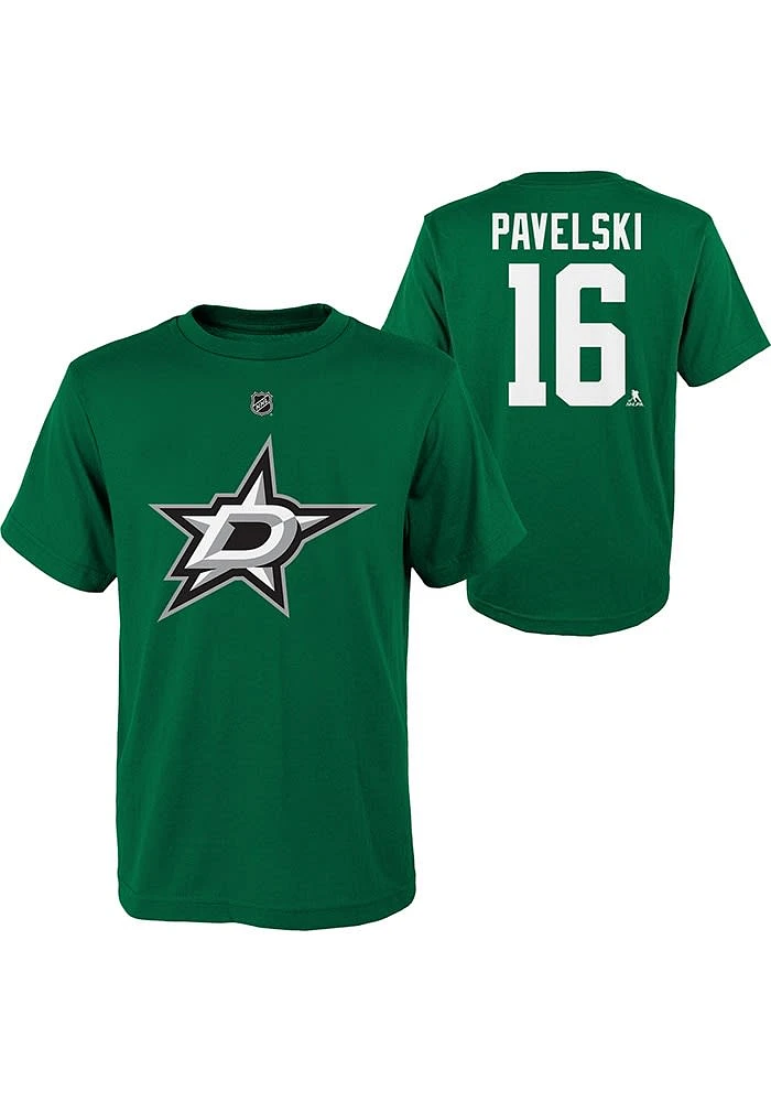 Joe Pavelski Dallas Stars Youth Green Flat NN Player Tee