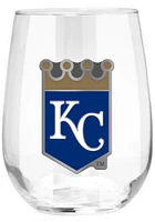 Kansas City Royals 15oz Emblem Stemless Wine Glass