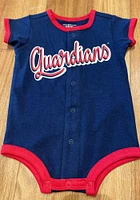 Cleveland Guardians Baby Navy Blue Hit Power Short Sleeve One Piece