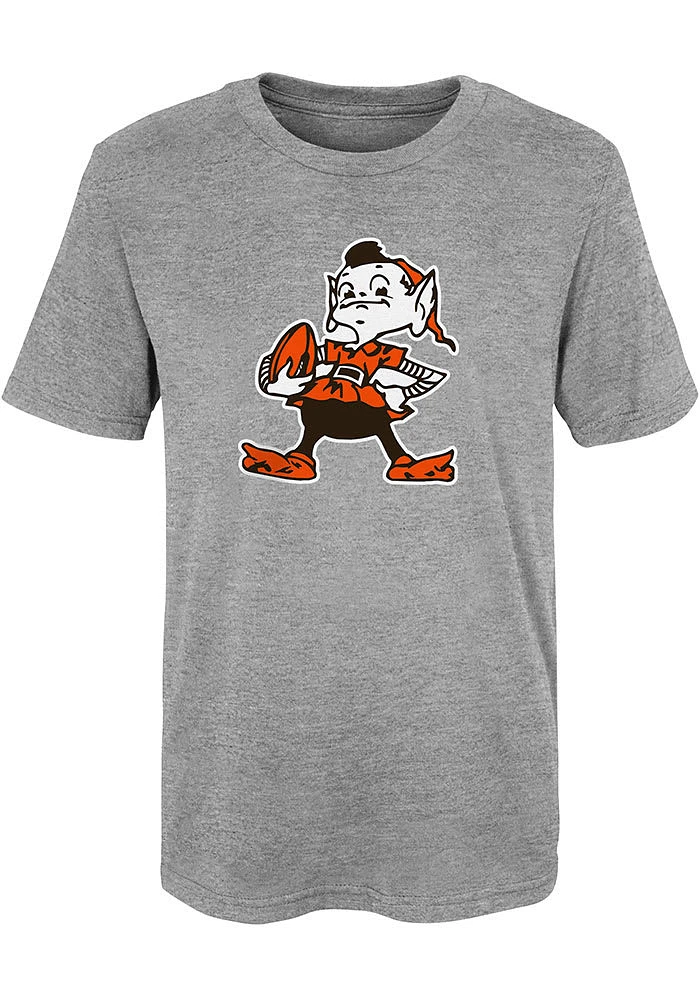 Brownie Outer Stuff Cleveland Browns Boys Grey Short Sleeve T-Shirt
