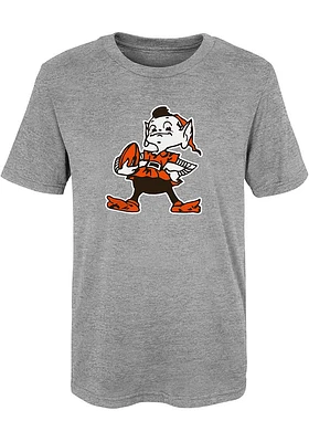 Brownie  Outer Stuff Cleveland Browns Boys Grey Short Sleeve T-Shirt