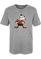Brownie  Outer Stuff Cleveland Browns Boys Grey Short Sleeve T-Shirt