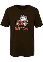 Brownie  Outer Stuff Cleveland Browns Boys Brown Short Sleeve T-Shirt