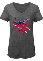 FC Dallas Girls Grey Slogan Swag Short Sleeve Fashion T-Shirt