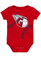 Cleveland Guardians Baby Red Home Sprint Short Sleeve One Piece