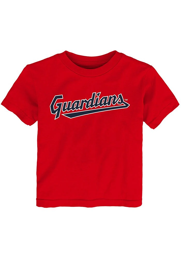 Cleveland Guardians Toddler Red Wordmark Short Sleeve T-Shirt