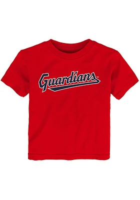 Cleveland Guardians Toddler Red Wordmark Short Sleeve T-Shirt