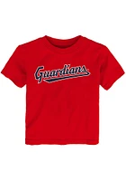 Cleveland Guardians Toddler Red Wordmark Short Sleeve T-Shirt