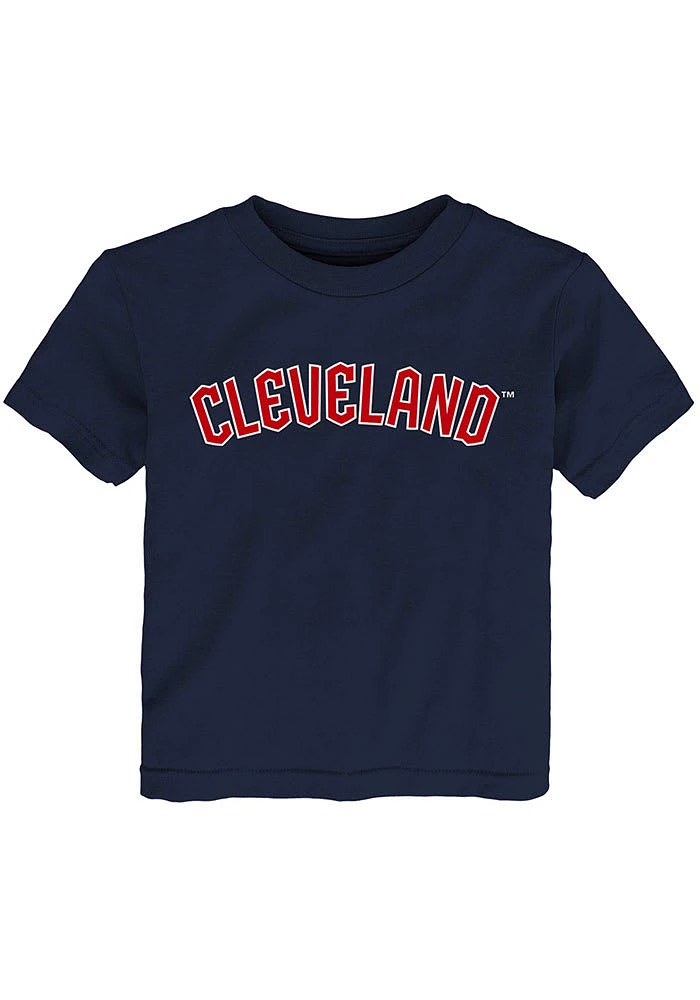 Cleveland Guardians Toddler Navy Blue Wordmark Short Sleeve T-Shirt