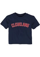 Cleveland Guardians Infant Wordmark Short Sleeve T-Shirt Navy Blue